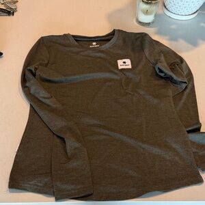 Saysky women’s long sleeve khaki green clean pace top XS